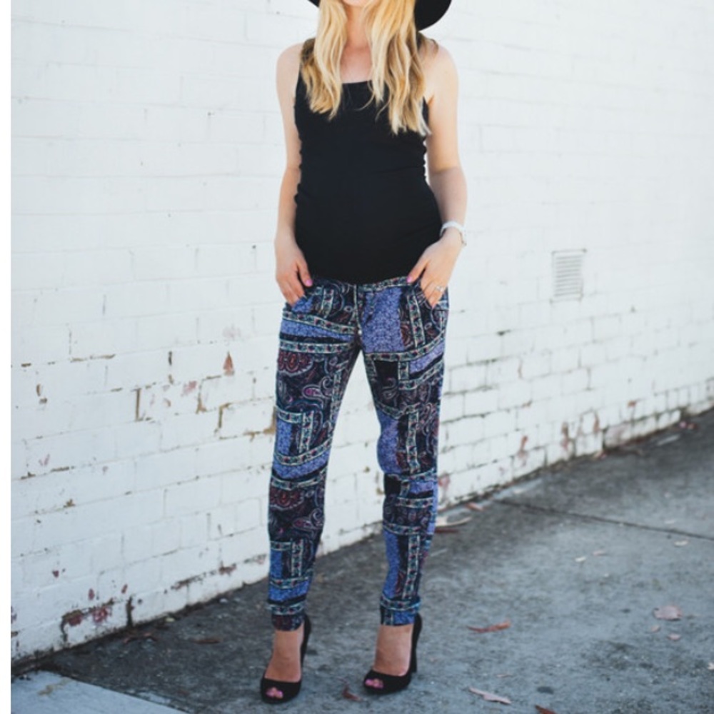 Cotton on blue pattern pants